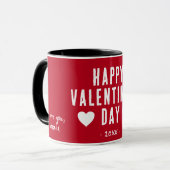 Mug Heureuse Sainte-Valentin rouge moderne petit ami (Devant gauche)
