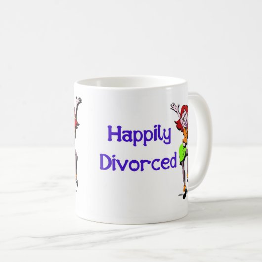 Mug Heureusement divorcé (Devant droit)