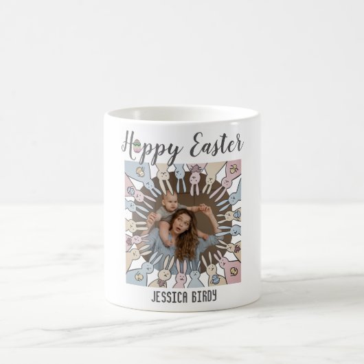 Mug Heureux ami de Pâques, lapin de Pâques maman et bé (Centre)