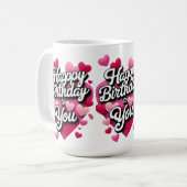 Mug heureux anniversaire pour toi (Devant gauche)