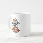 Mug Heureux Baseball Ween Vintage Halloween Baseball D (Devant gauche)