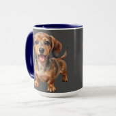 Mug Heureux chiot teckel (Devant gauche)