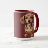 Mug Heureux chiot teckel (Devant droit)