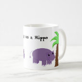 Mug Heureux comme un Hippopotame (Devant droit)