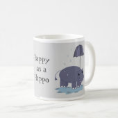 Mug Heureux comme un Hippopotame (Devant droit)