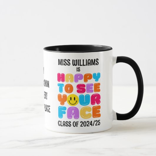 Mug HEUREUX DE VOIR VOTRE professeur de classe de visa (Droite)