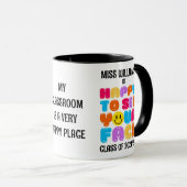 Mug HEUREUX DE VOIR VOTRE professeur de classe de visa (Devant droit)