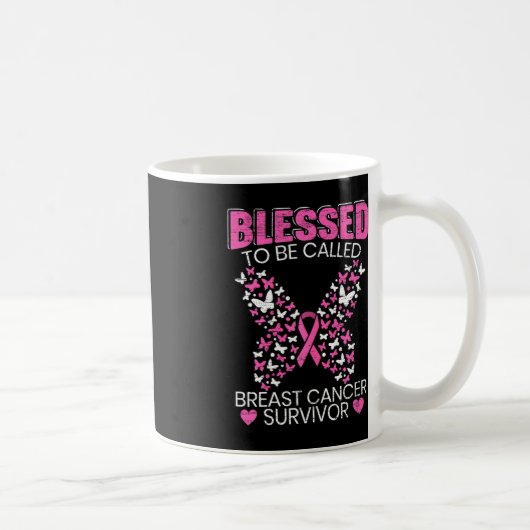 Mug Heureux D'Être Appelé Cancer Du Sein Survivant Pin (Droite)