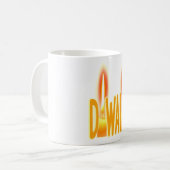 Mug Heureux Diwali souhaite une jolie typographie aux (Devant gauche)