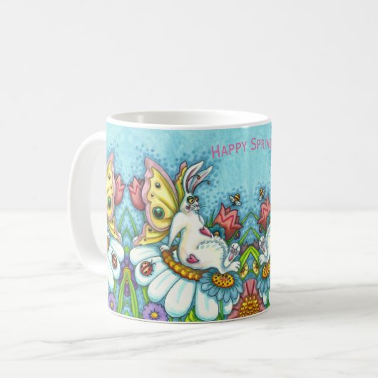MUG HEUREUX FLUTTERBUN RABBIT PRINTEMPS, FUNNY BUNNY R (Devant gauche)