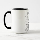 Mug HEUREUX HALLOWEEN Chat noir, chauves-souris et Web (Gauche)