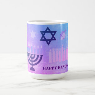 Mug Heureux Hanoukka Menorah