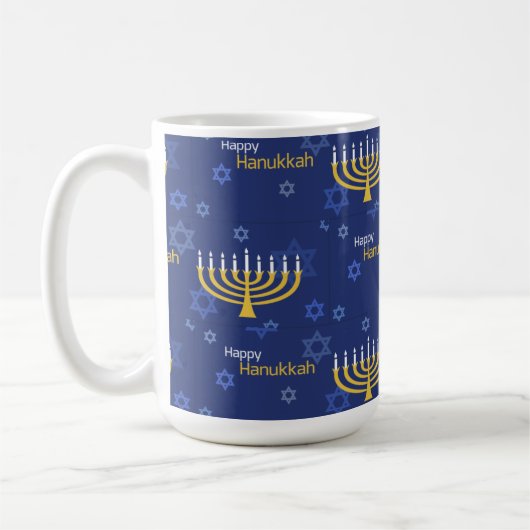 Mug Heureux Hanoukka Menorah (Gauche)