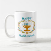 Mug HEUREUX HANOUKKA Menorah floral Juy Holiday (Gauche)