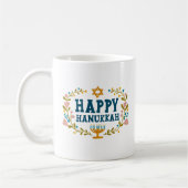 Mug HEUREUX HANOUKKA Menorah floral Juy Holiday (Gauche)