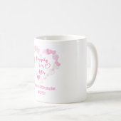 Mug Heureux Jamais après la Glittery Mariage de Coeurs (Devant droit)