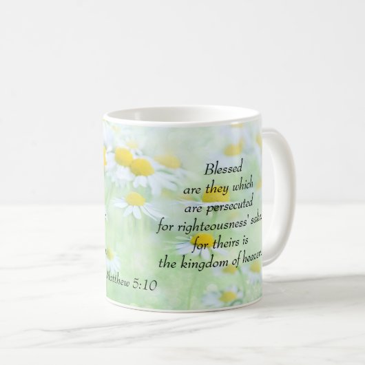 Mug Heureux les persécutés - Matthieu 5:10 (Devant droit)