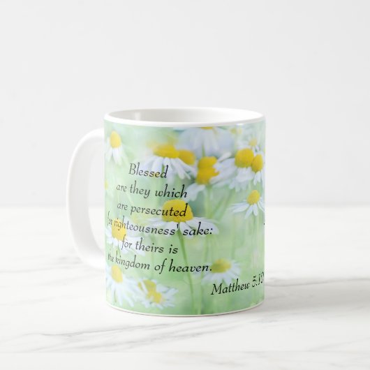 Mug Heureux les persécutés - Matthieu 5:10 (Devant gauche)