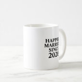 Mug Heureux Marié Depuis Couples Personnalisés (Devant droit)