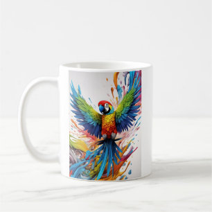 Mug heureux : Perroquet montrant sa joie