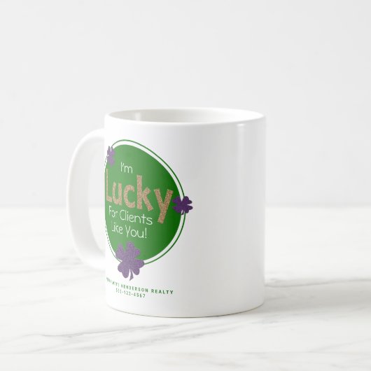 Mug Heureux pour les clients comme vous St. Patrick's  (Devant gauche)
