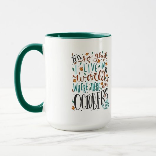 Mug Heureux qu'il y ait des citations d'octobre (Gauche)