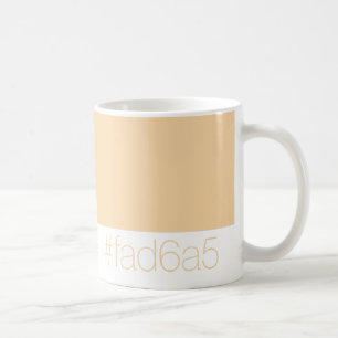 Mug Hex FAD6A5 Orange Clair Chaud Abricot Minimaliste