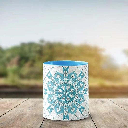 Mug Hexa triangles pétales yantra