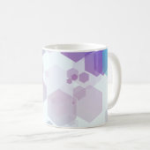Mug Hexagon bleu-violet Abstrait - Jeu Motif de forme (Devant droit)