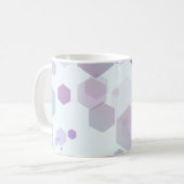 Mug Hexagon bleu-violet Abstrait - Jeu Motif de forme (Devant gauche)