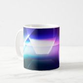 Mug Hexagonal Abstrait forme arrière-plan abstrait, ar (Devant gauche)