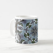 Mug Hexagone de feuilles de jungle et de fleurs tropic (Devant gauche)