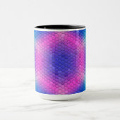 Mug Hexagones de l'échelle de sirène holographique ros (Centre)