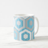 Mug Hexagones d'hiver et rayures (Devant droit)