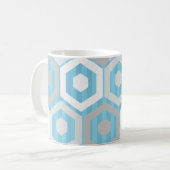 Mug Hexagones d'hiver et rayures (Devant gauche)
