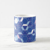 Mug Hexagons, triangles : motif abstrait géométrique. (Centre)