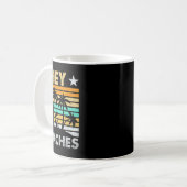 Mug Hey Beaches Hola Retro Sunset Funny Beach Vacances (Devant gauche)