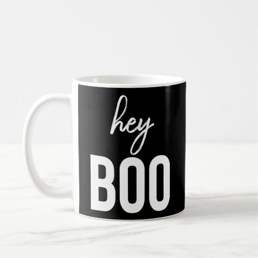 Mug Hey Boo Love Ghost Pun Boo Halloween (Gauche)