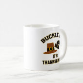 Mug Hey Bucksgiving Son Pèlerin Thanksgiving Moto (Devant droit)