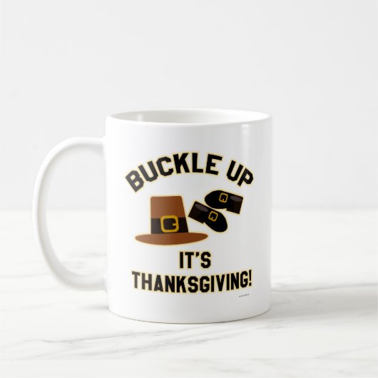 Mug Hey Bucksgiving Son Pèlerin Thanksgiving Moto (Gauche)