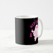 Mug Hey Cancer Ghost Halloween Funny Breast Cancer Awa (Devant droit)