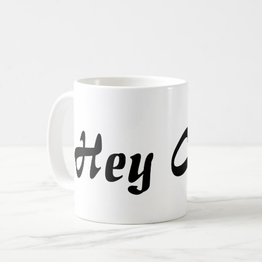 Mug Hey Cutie Black Lettering (Devant gauche)