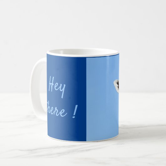 Mug Hey là drôle Giraffe photo avec texte (Devant gauche)