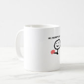 Mug Hey Vous Avez Laissé Ce Mème Drôle De Stickman (Devant gauche)