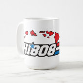 Mug HI808 Fierté d'Hawaii Graphique avec une Atmosphèr (Devant gauche)