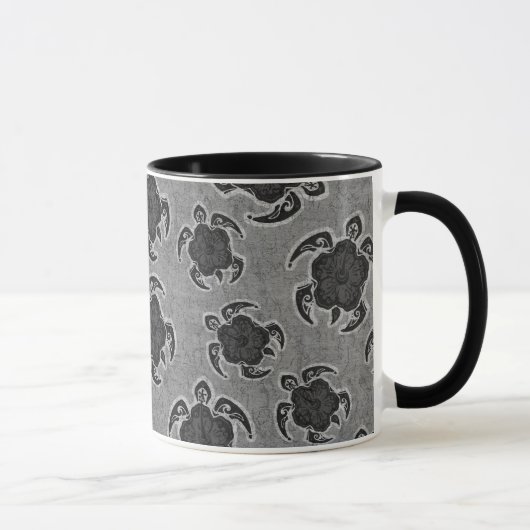 Mug Hibiscus d'Uhane Honu Tortue hawaïenne Batik (Droite)