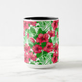 Mug Hibiscus et palmiers feuilles (Centre)