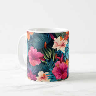 Mug Hibiscus exotique Motif botanique