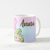 Mug Hibiscus Flamant rose rose Holographie (Devant droit)