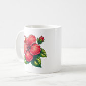 Mug Hibiscus fleur classique céramique (Devant gauche)